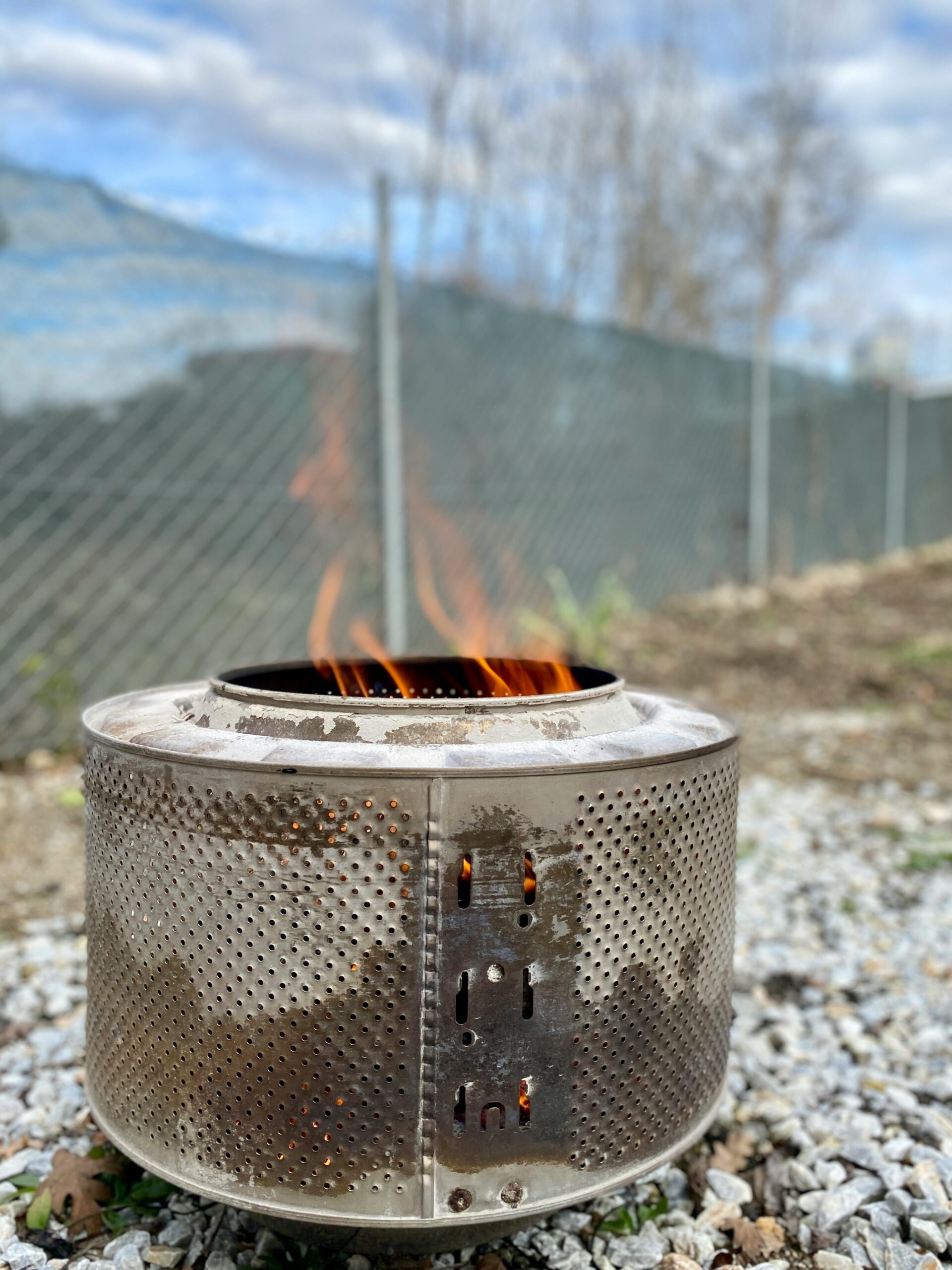 Upcycled Washing Machine Drum Fire Pit